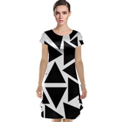 Template Black Triangle Cap Sleeve Nightdress by BangZart