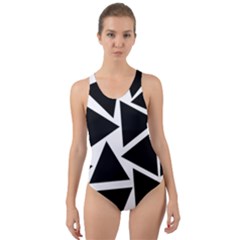 Template Black Triangle Cut-out Back One Piece Swimsuit