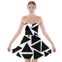 Template Black Triangle Strapless Bra Top Dress by BangZart