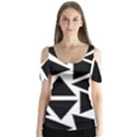 Template Black Triangle Butterfly Sleeve Cutout Tee  View1