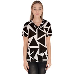 Template Black Triangle Scrub Top