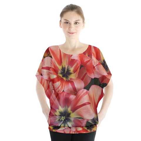 Tulips Flowers Spring Blouse by BangZart