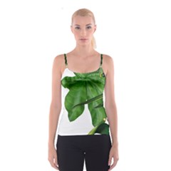 Plant Berry Leaves Green Flower Spaghetti Strap Top by BangZart