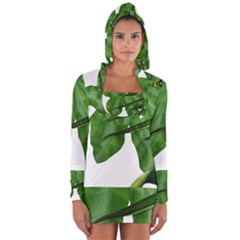 Plant Berry Leaves Green Flower Long Sleeve Hooded T-shirt by BangZart