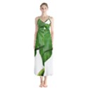 Plant Berry Leaves Green Flower Button Up Chiffon Maxi Dress View1