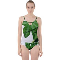 Plant Berry Leaves Green Flower Cut Out Top Tankini Set by BangZart