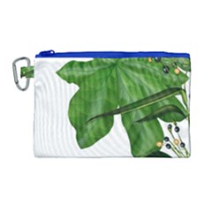 Plant Berry Leaves Green Flower Canvas Cosmetic Bag (large) by BangZart