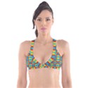 Pop Art Abstract Design Pattern Plunge Bikini Top View1