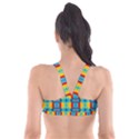 Pop Art Abstract Design Pattern Plunge Bikini Top View2