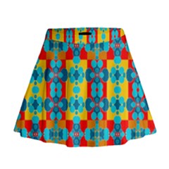 Pop Art Abstract Design Pattern Mini Flare Skirt by BangZart