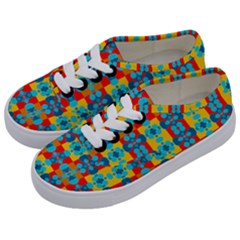 Pop Art Abstract Design Pattern Kids  Classic Low Top Sneakers