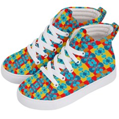 Pop Art Abstract Design Pattern Kid s Hi-top Skate Sneakers