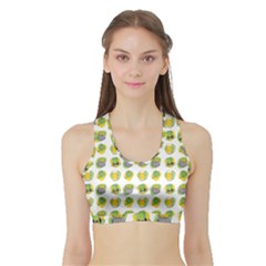 St Patrick S Day Background Symbols Sports Bra With Border by BangZart