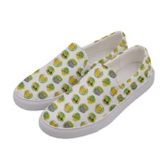 St Patrick S Day Background Symbols Women s Canvas Slip Ons