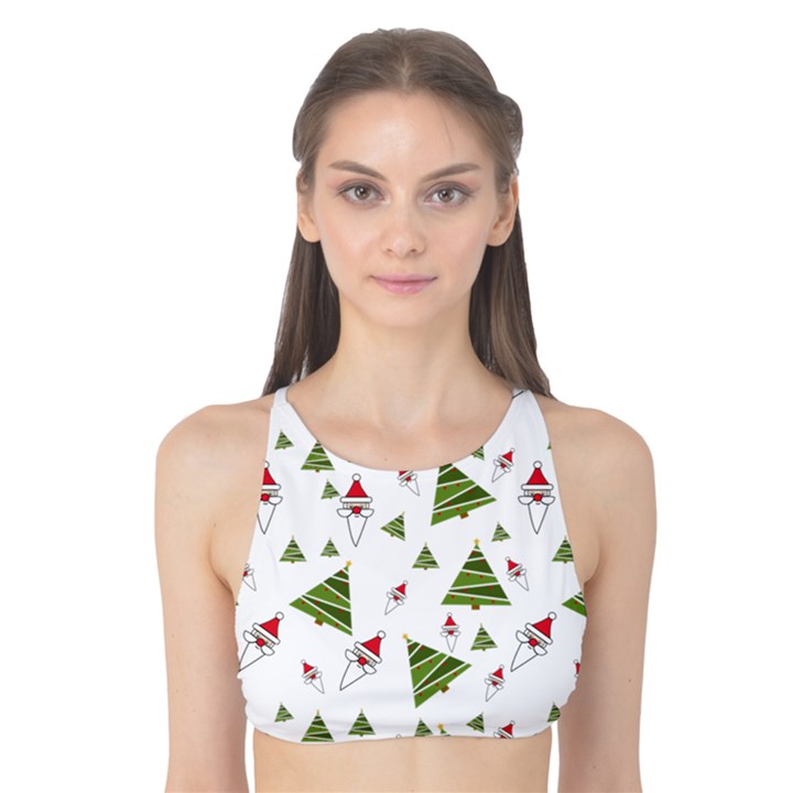 Christmas Santa Claus Decoration Tank Bikini Top