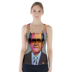 George W Bush Pop Art President Usa Racer Back Sports Top by BangZart