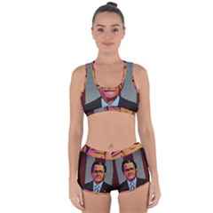 George W Bush Pop Art President Usa Racerback Boyleg Bikini Set by BangZart