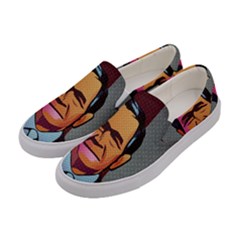 George W Bush Pop Art President Usa Women s Canvas Slip Ons