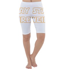 Stay Weird Cropped Leggings  by Valentinaart