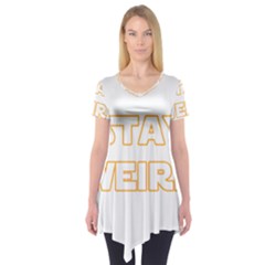 Stay Weird Short Sleeve Tunic  by Valentinaart