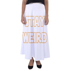 Stay Weird Flared Maxi Skirt by Valentinaart