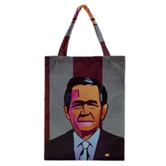 George W Bush Pop Art President Usa Classic Tote Bag by BangZart