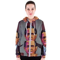 George W Bush Pop Art President Usa Women s Zipper Hoodie by BangZart