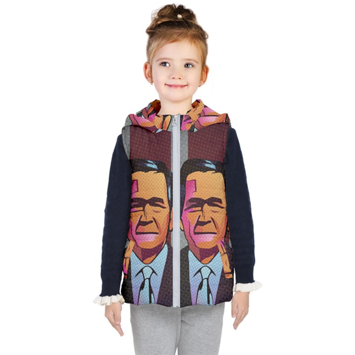 George W Bush Pop Art President Usa Kid s Puffer Vest