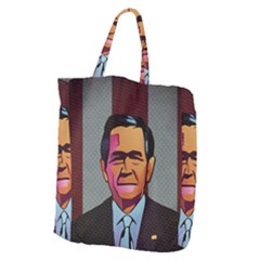 George W Bush Pop Art President Usa Giant Grocery Zipper Tote