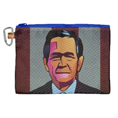 George W Bush Pop Art President Usa Canvas Cosmetic Bag (xl)