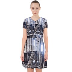 House Old Shed Decay Manufacture Adorable In Chiffon Dress