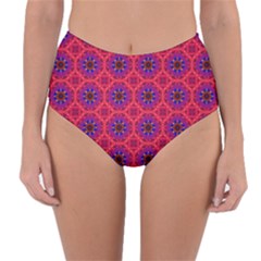 Retro Abstract Boho Unique Reversible High-waist Bikini Bottoms by BangZart