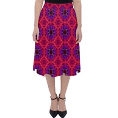 Retro Abstract Boho Unique Folding Skater Skirt