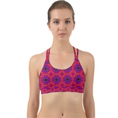 Retro Abstract Boho Unique Back Web Sports Bra