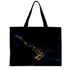 Commercial Street Night View Zipper Mini Tote Bag by BangZart