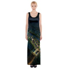 Commercial Street Night View Maxi Thigh Split Dress by BangZart