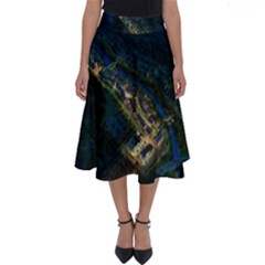 Commercial Street Night View Perfect Length Midi Skirt