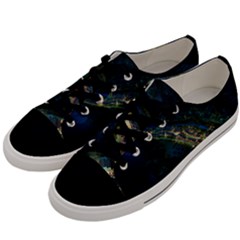 Commercial Street Night View Men s Low Top Canvas Sneakers by BangZart