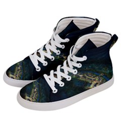 Commercial Street Night View Women s Hi-top Skate Sneakers