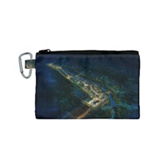 Commercial Street Night View Canvas Cosmetic Bag (small)