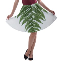 Boating Nature Green Autumn A-line Skater Skirt by BangZart