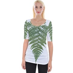 Boating Nature Green Autumn Wide Neckline Tee