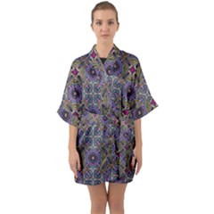 Vintage Abstract Unique Original Quarter Sleeve Kimono Robe