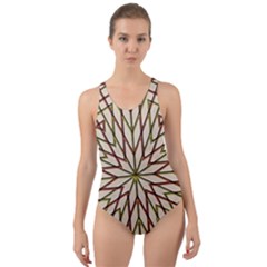 Kaleidoscope Online Triangle Cut-out Back One Piece Swimsuit