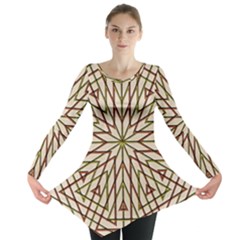 Kaleidoscope Online Triangle Long Sleeve Tunic  by BangZart