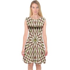 Kaleidoscope Online Triangle Capsleeve Midi Dress