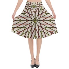 Kaleidoscope Online Triangle Flared Midi Skirt by BangZart