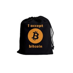 I Accept Bitcoin Drawstring Pouches (medium)  by Valentinaart