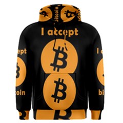 I Accept Bitcoin Men s Pullover Hoodie by Valentinaart