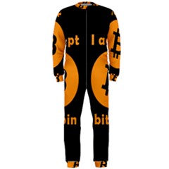 I Accept Bitcoin Onepiece Jumpsuit (men)  by Valentinaart